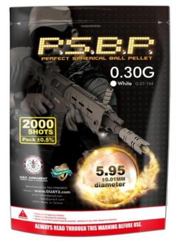 BILLE 5.95 +- 0.01 EN 0.30 G G&G ARMEMENT EN SACHET DE 2000