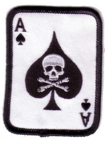 Airsoft Paintball Guns Patch Brodé Ace Of Spades Airsoft Paintball Cosplay Biker (Marron 6mm Airsoft Paintballs